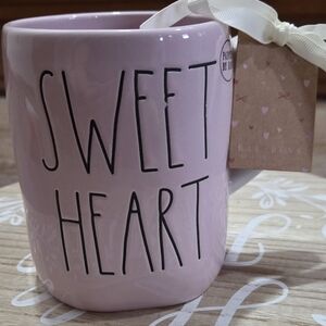 Rae Dunn Sweetheart Mug in Soft Pink With Heart Shape Handle Design